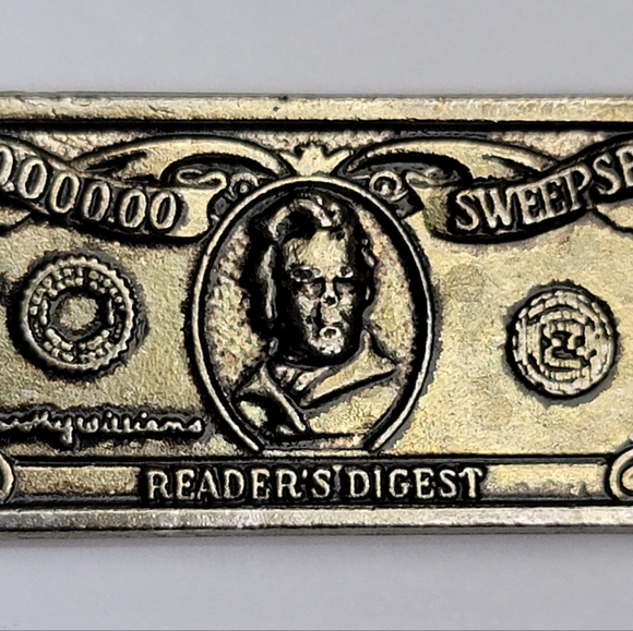 Reader's Digest 150,000 Metal Bill Knick Knack - Picture 3 of 12